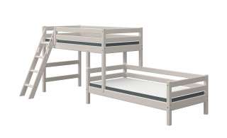 FLEXA Mittelhohes Kombibett mit Leiter  Flexa Classic ¦ grau ¦ Maße (cm): B: 157 H: 143 Kindermöbel > Kinderbetten - Höffner
