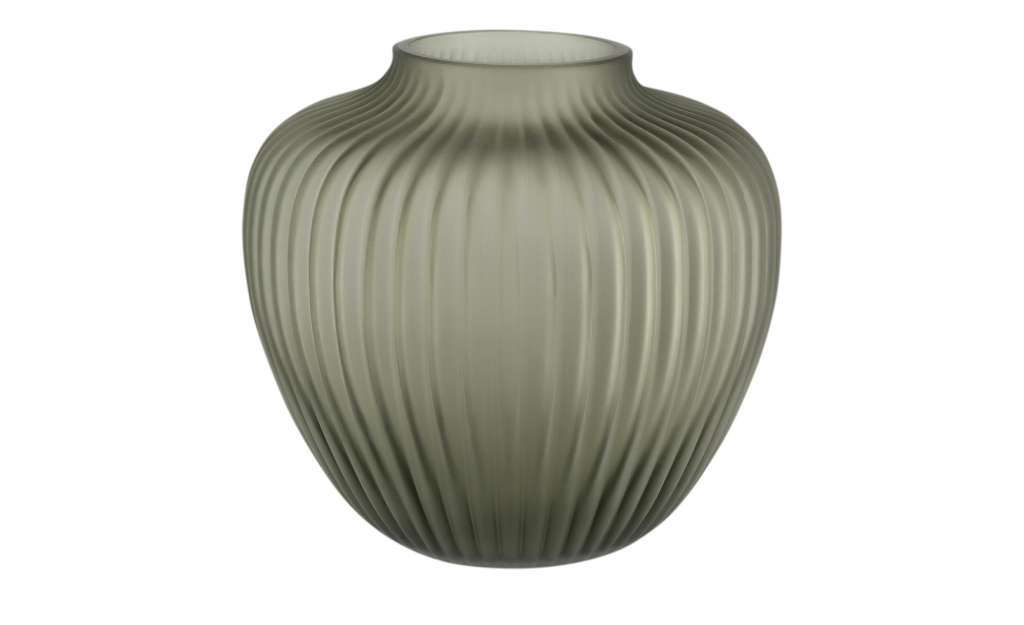 Vase ¦ grau ¦ Glas  ¦ Maße (cm): H: 21 Ø: 22.5 Dekoration > Vasen - Höffner