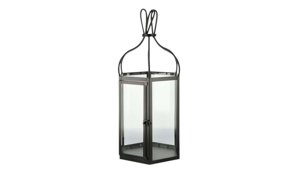 Laterne ¦ schwarz ¦ Metall, Glas  ¦ Maße (cm): B: 23 H: 50,2 T: 20,5 Dekoration > Laternen & Windlichter - Höffner