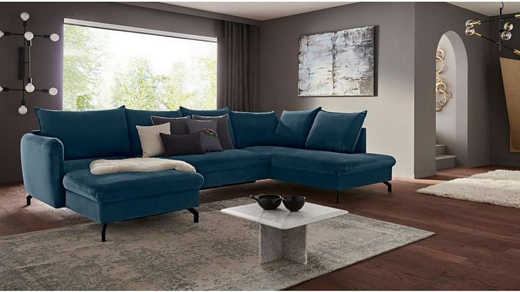 Nova Via Wohnlandschaft, Premium Artikel, wahlweise mit Bettfunktion