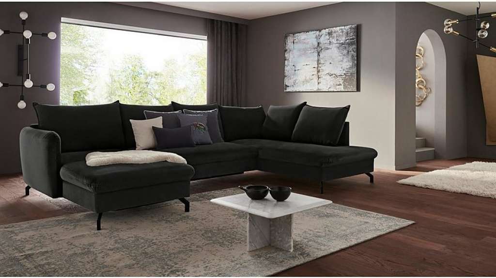 Nova Via Wohnlandschaft, Premium Artikel, wahlweise mit Bettfunktion