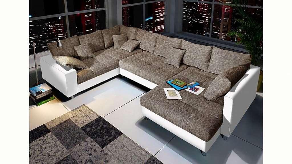 Nova Via Wohnlandschaft, wahlweise mit Kaltschaum (140kg Belastung/Sitz) und RGB-LED-Beleuchtung