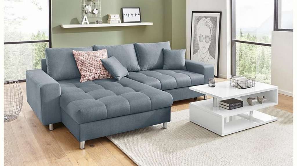 Nova Via Ecksofa, wahlweise mit Kaltschaum (140kg Belastung/Sitz), RGB-LED-Beleuchtung und Bettfunktion