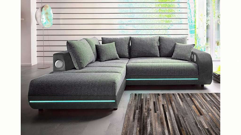 Nova Via Ecksofa, inklusive RGB-LED-Beleuchtung