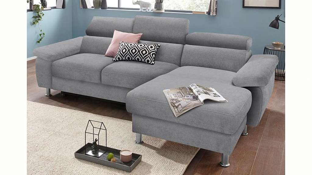 Nova Via Ecksofa, wahlweise mit Aqua Clean Stoff für leichte Reinigung mit Wasser und Bettfunktion