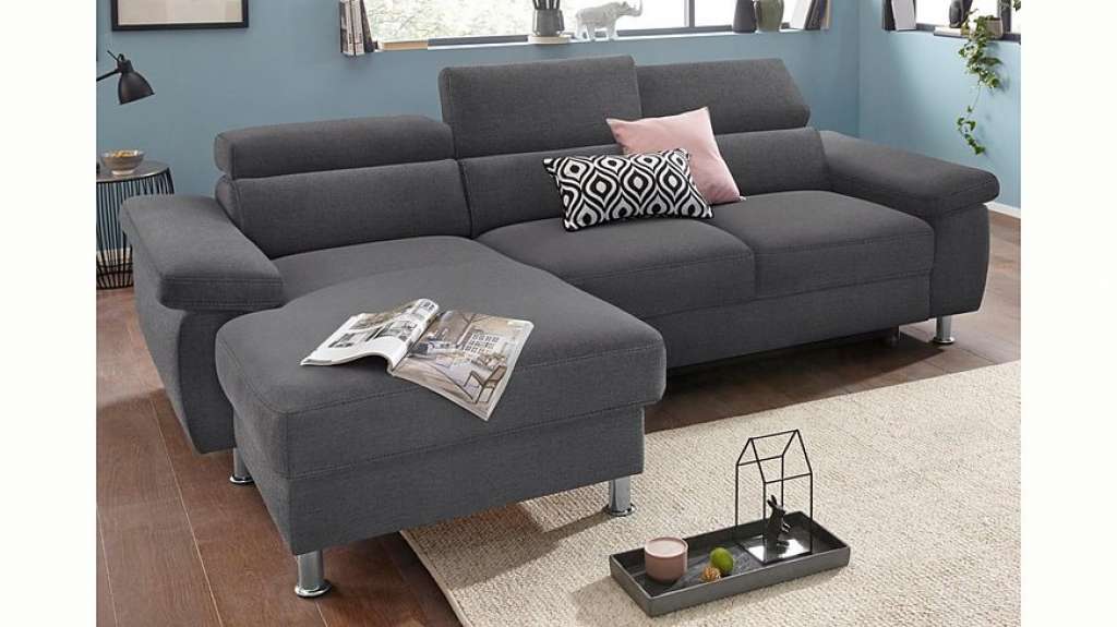 Nova Via Ecksofa, wahlweise mit Aqua Clean Stoff für leichte Reinigung mit Wasser und Bettfunktion