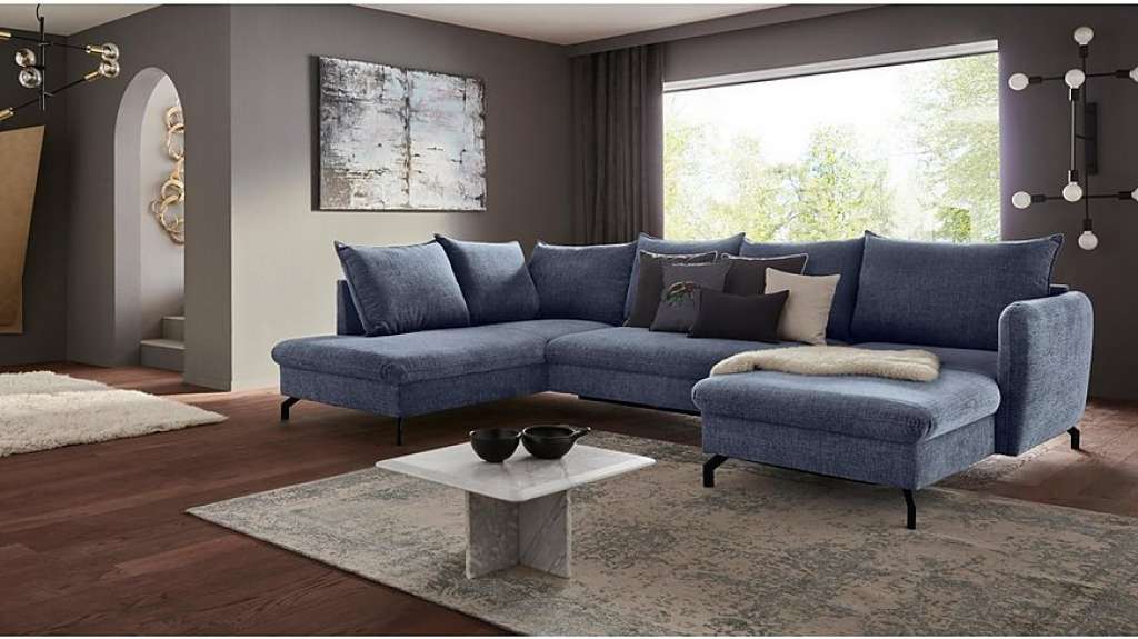 Nova Via Wohnlandschaft, Premium Artikel, wahlweise mit Bettfunktion