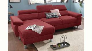 Nova Via Ecksofa, wahlweise mit Aqua Clean Stoff für leichte Reinigung mit Wasser und Bettfunktion