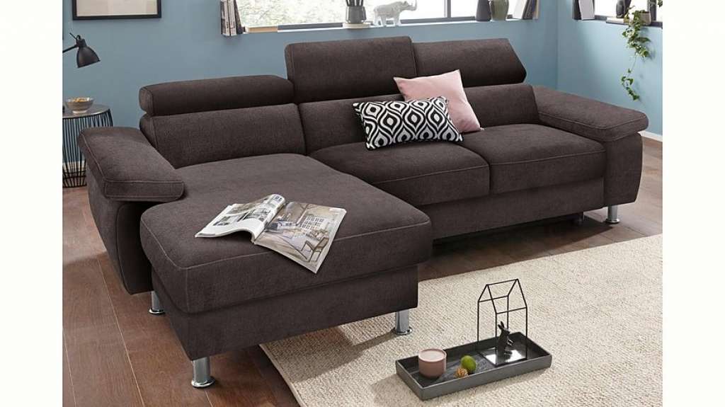 Nova Via Ecksofa, wahlweise mit Aqua Clean Stoff für leichte Reinigung mit Wasser und Bettfunktion