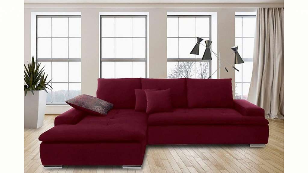 Nova Via Ecksofa, wahlweise mit Kaltschaum (140kg Belastung/Sitz), RGB-LED-Beleuchtung und Bettfunktion
