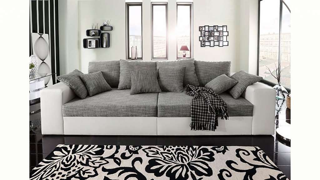 Nova Via Big-Sofa, wahlweise mit Kaltschaum (140kg Belastung/Sitz) und Bettfunktion