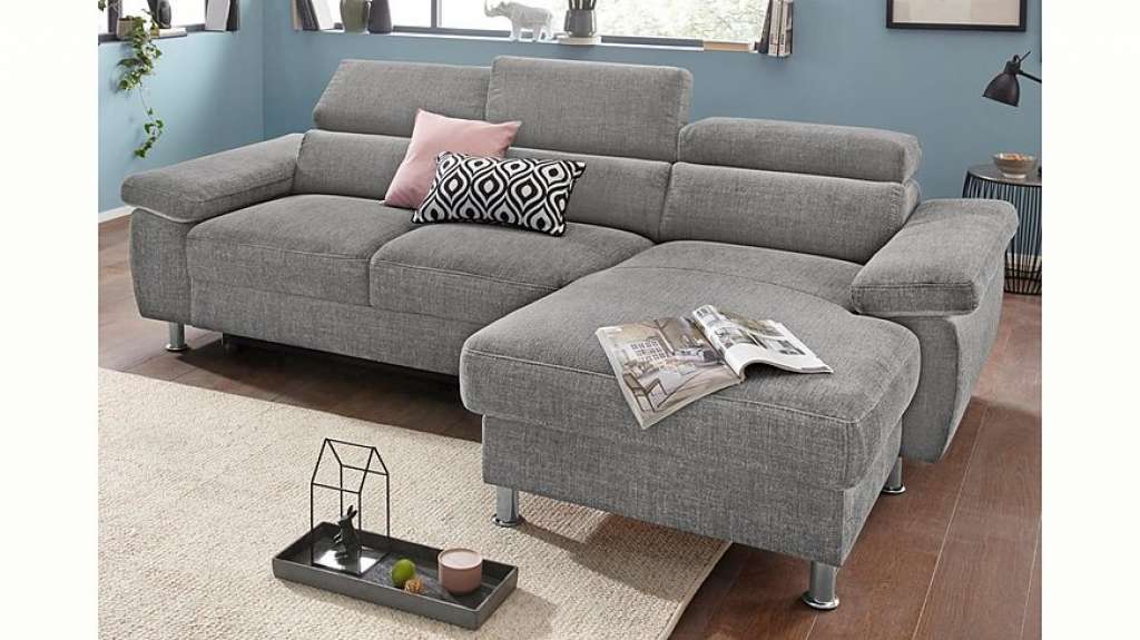 Nova Via Ecksofa, wahlweise mit Aqua Clean Stoff für leichte Reinigung mit Wasser und Bettfunktion
