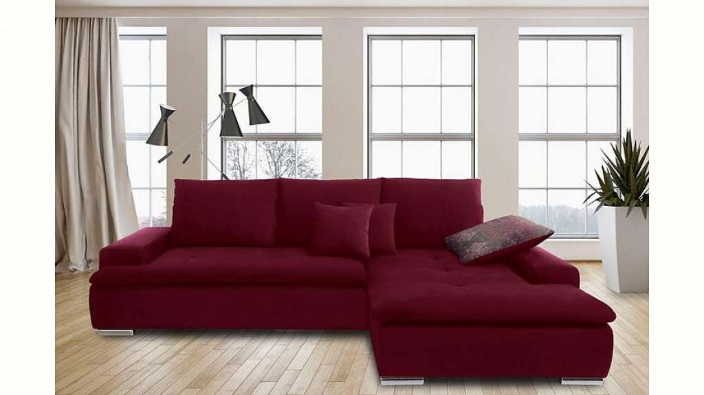 Nova Via Ecksofa, wahlweise mit Kaltschaum (140kg Belastung/Sitz), RGB-LED-Beleuchtung und Bettfunktion