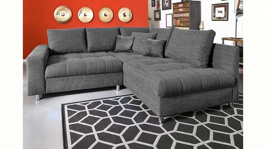 Nova Via Ecksofa, wahlweise mit Kaltschaum (140kg Belastung/Sitz), RGB-LED-Beleuchtung und Bettfunktion