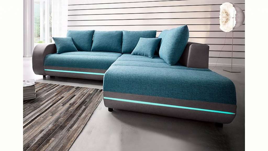 Nova Via Ecksofa, inklusive RGB-LED-Beleuchtung