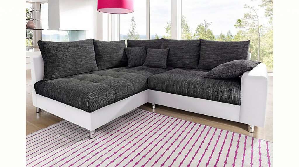 Nova Via Ecksofa, wahlweise mit Kaltschaum (140kg Belastung/Sitz), RGB-LED-Beleuchtung und Bettfunktion