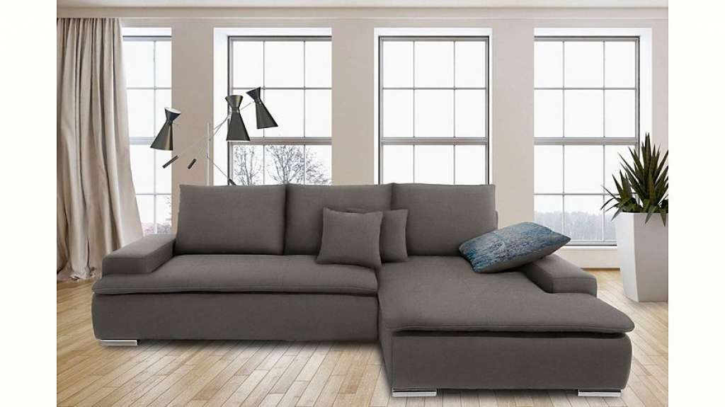Nova Via Ecksofa, wahlweise mit Kaltschaum (140kg Belastung/Sitz), RGB-LED-Beleuchtung und Bettfunktion