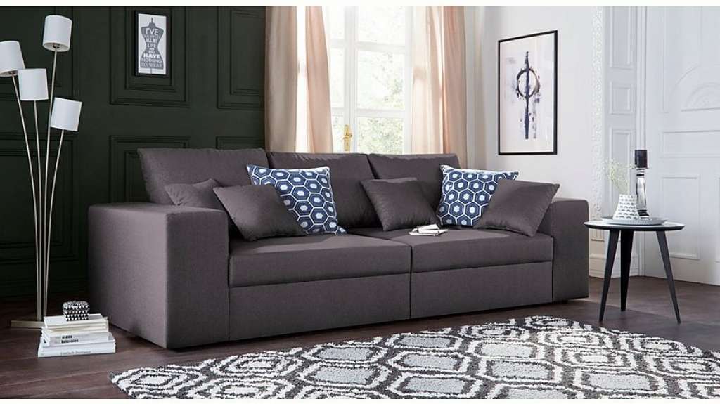 Nova Via Big-Sofa, wahlweise mit Kaltschaum (140kg Belastung/Sitz) und Bettfunktion
