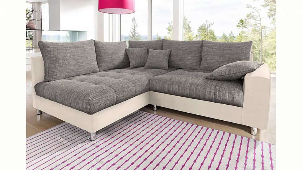 Nova Via Ecksofa, wahlweise mit Kaltschaum (140kg Belastung/Sitz), RGB-LED-Beleuchtung und Bettfunktion
