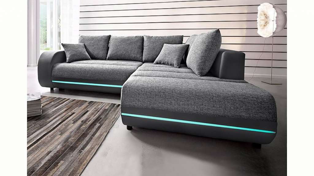 Nova Via Ecksofa, inklusive RGB-LED-Beleuchtung