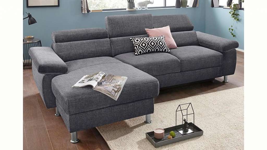 Nova Via Ecksofa, wahlweise mit Aqua Clean Stoff für leichte Reinigung mit Wasser und Bettfunktion
