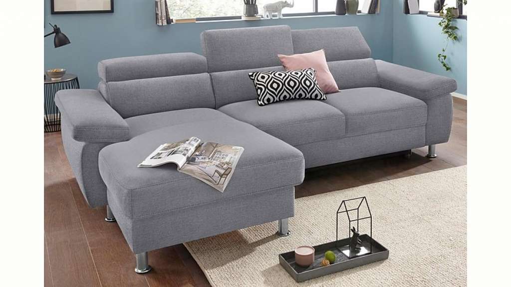 Nova Via Ecksofa, wahlweise mit Aqua Clean Stoff für leichte Reinigung mit Wasser und Bettfunktion