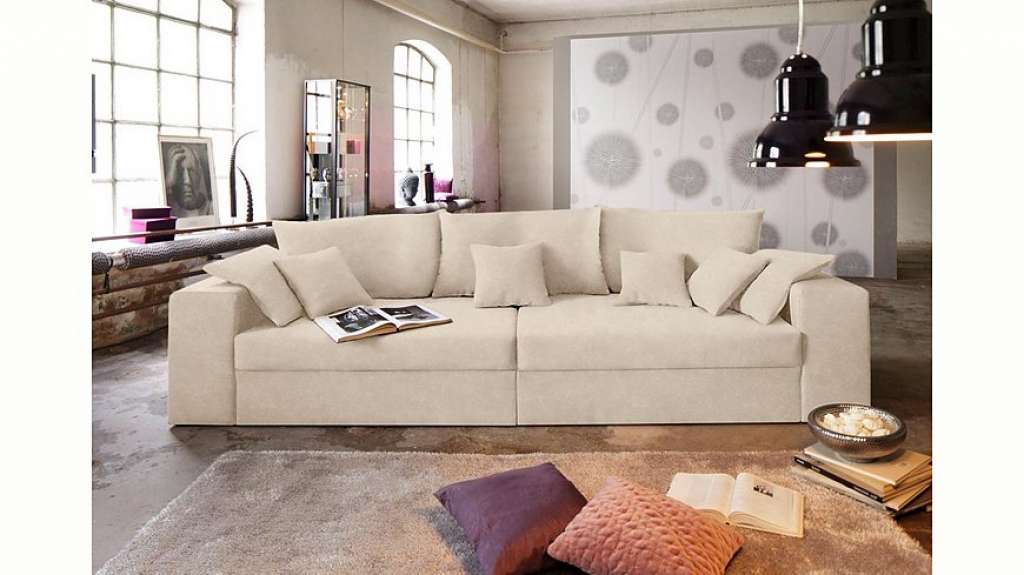 Nova Via Big-Sofa, wahlweise mit Kaltschaum (140kg Belastung/Sitz) und Bettfunktion