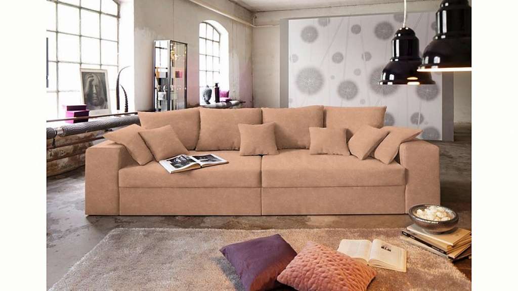 Nova Via Big-Sofa, wahlweise mit Kaltschaum (140kg Belastung/Sitz) und Bettfunktion