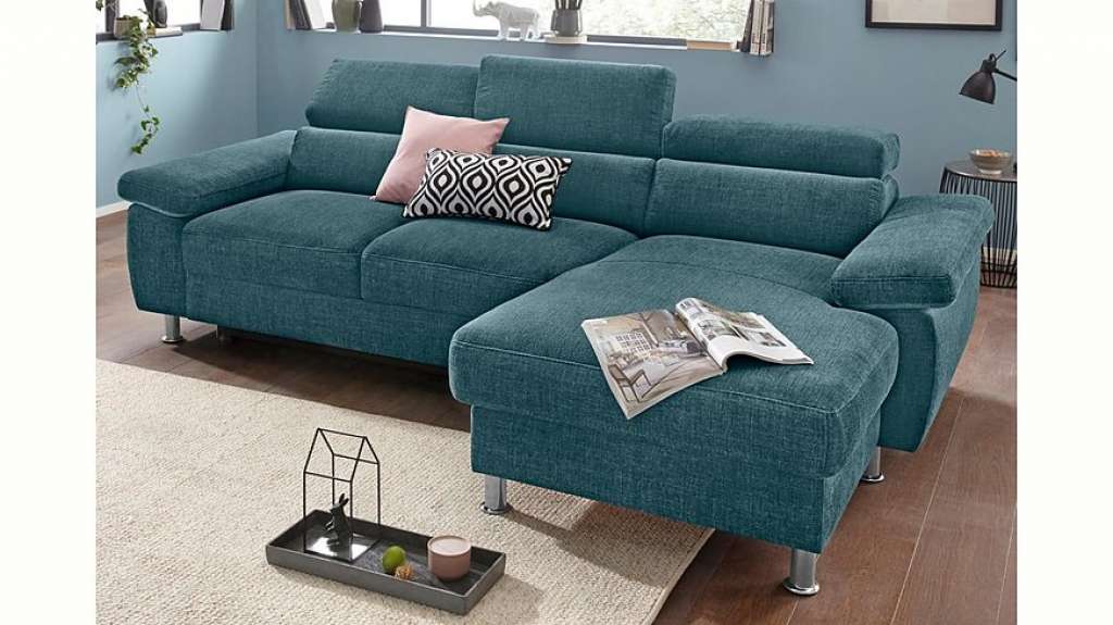 Nova Via Ecksofa, wahlweise mit Aqua Clean Stoff für leichte Reinigung mit Wasser und Bettfunktion