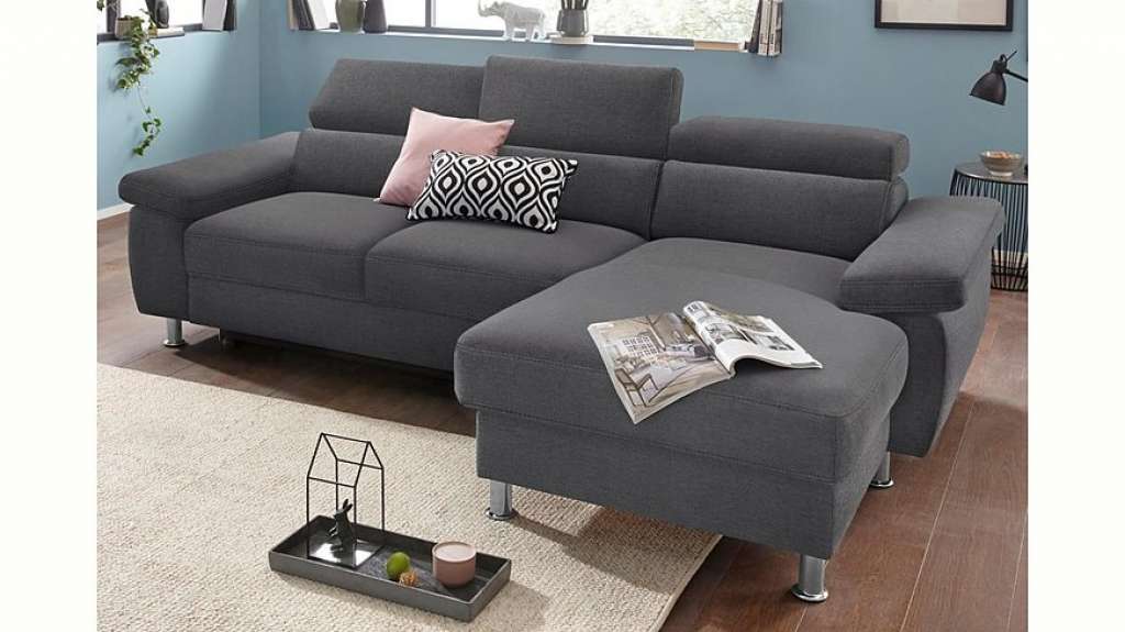 Nova Via Ecksofa, wahlweise mit Aqua Clean Stoff für leichte Reinigung mit Wasser und Bettfunktion