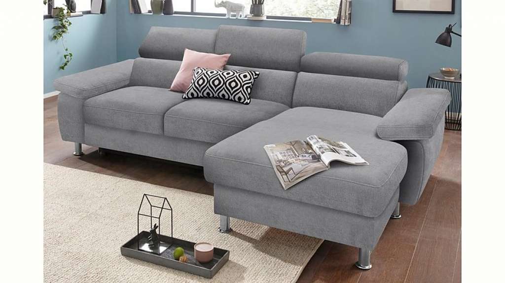 Nova Via Ecksofa, wahlweise mit Aqua Clean Stoff für leichte Reinigung mit Wasser und Bettfunktion