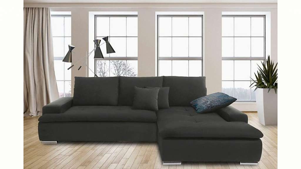 Nova Via Ecksofa, wahlweise mit Kaltschaum (140kg Belastung/Sitz), RGB-LED-Beleuchtung und Bettfunktion