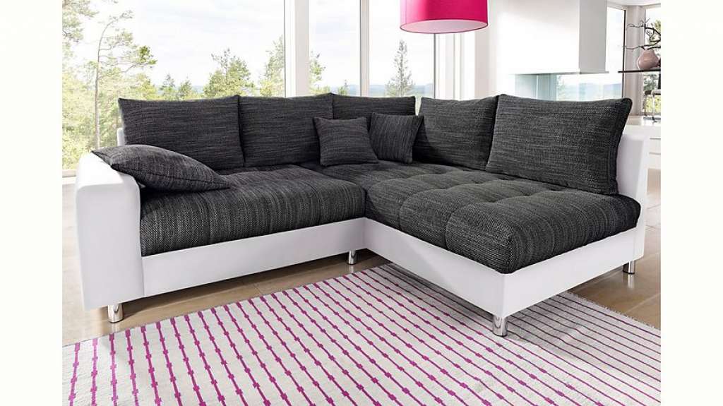 Nova Via Ecksofa, wahlweise mit Kaltschaum (140kg Belastung/Sitz), RGB-LED-Beleuchtung und Bettfunktion