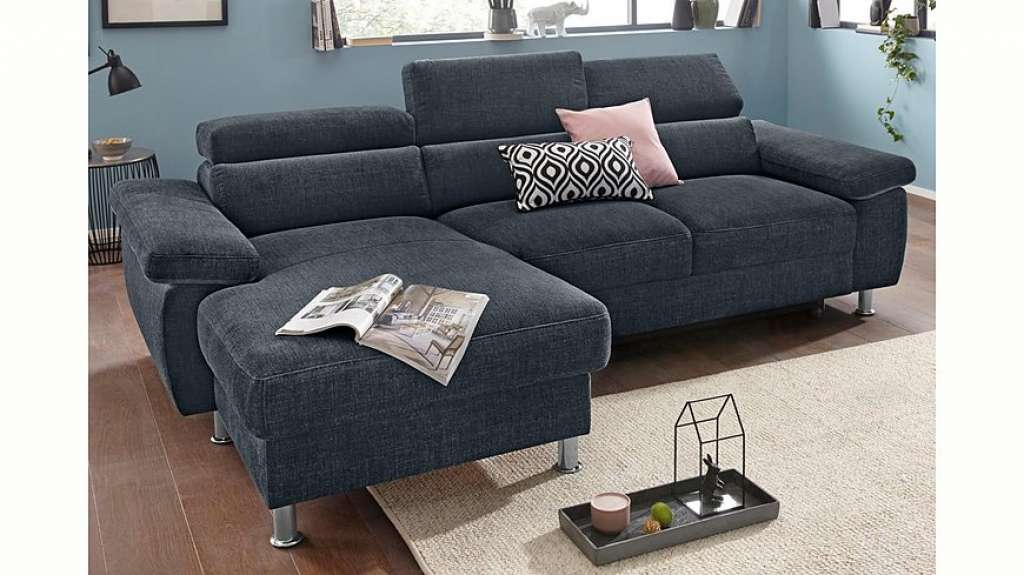 Nova Via Ecksofa, wahlweise mit Aqua Clean Stoff für leichte Reinigung mit Wasser und Bettfunktion