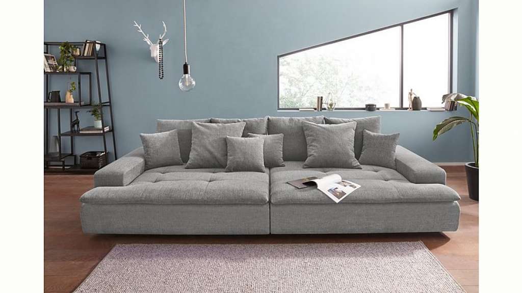 Nova Via Big-Sofa, wahlweise mit Kaltschaum (140kg Belastung/Sitz) und AquaClean-Stoff für leichte Reinigung mit Wasser