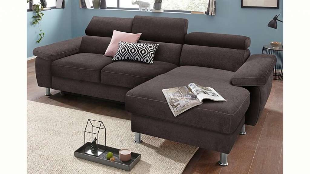 Nova Via Ecksofa, wahlweise mit Aqua Clean Stoff für leichte Reinigung mit Wasser und Bettfunktion