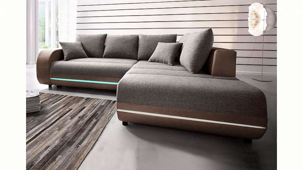 Nova Via Ecksofa, inklusive RGB-LED-Beleuchtung