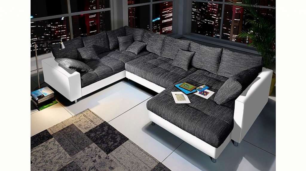 Nova Via Wohnlandschaft, wahlweise mit Kaltschaum (140kg Belastung/Sitz) und RGB-LED-Beleuchtung