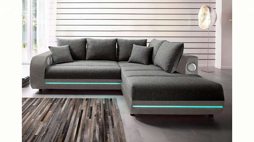 Nova Via Ecksofa, inklusive RGB-LED-Beleuchtung