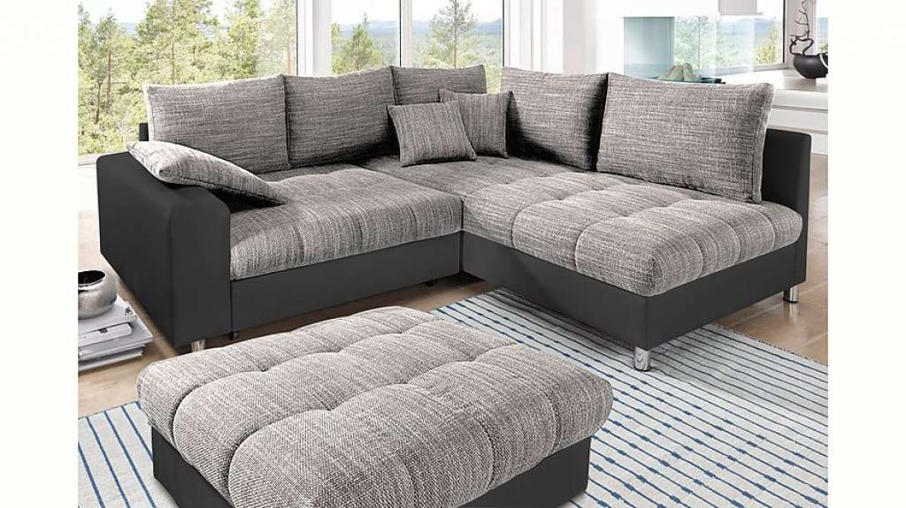 Nova Via Ecksofa, wahlweise mit Kaltschaum (140kg Belastung/Sitz), RGB-LED-Beleuchtung und Bettfunktion