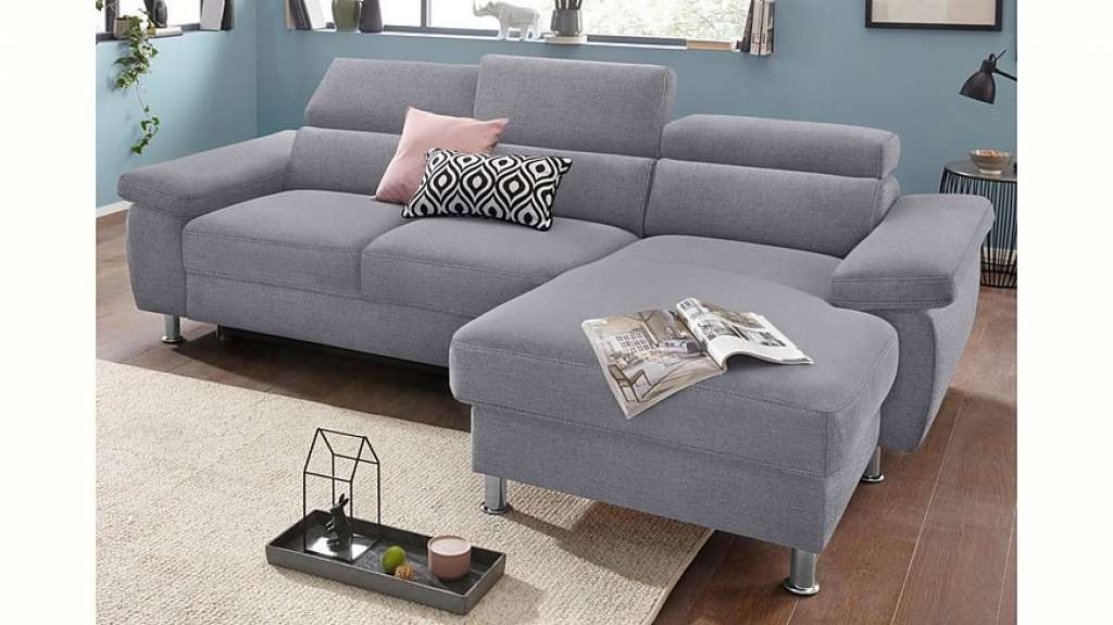 Nova Via Ecksofa, wahlweise mit Aqua Clean Stoff für leichte Reinigung mit Wasser und Bettfunktion