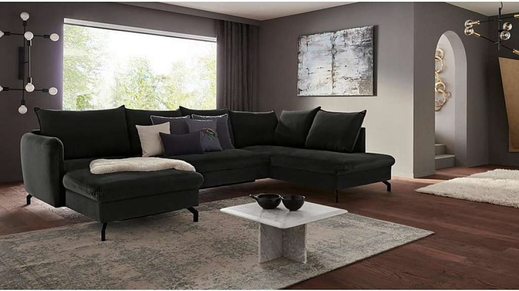 Nova Via Wohnlandschaft, Premium Artikel, wahlweise mit Bettfunktion