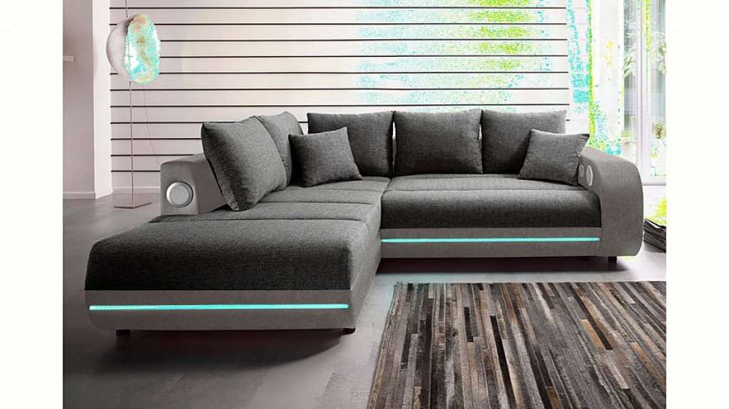 Nova Via Ecksofa, inklusive RGB-LED-Beleuchtung
