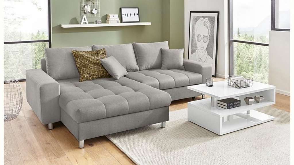 Nova Via Ecksofa, wahlweise mit Kaltschaum (140kg Belastung/Sitz), RGB-LED-Beleuchtung und Bettfunktion