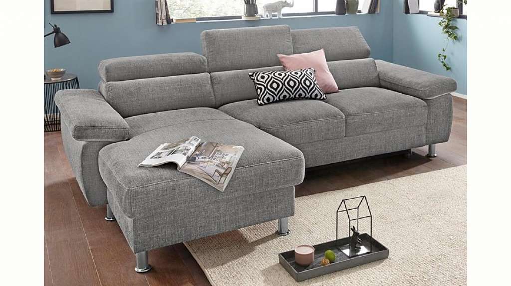 Nova Via Ecksofa, wahlweise mit Aqua Clean Stoff für leichte Reinigung mit Wasser und Bettfunktion