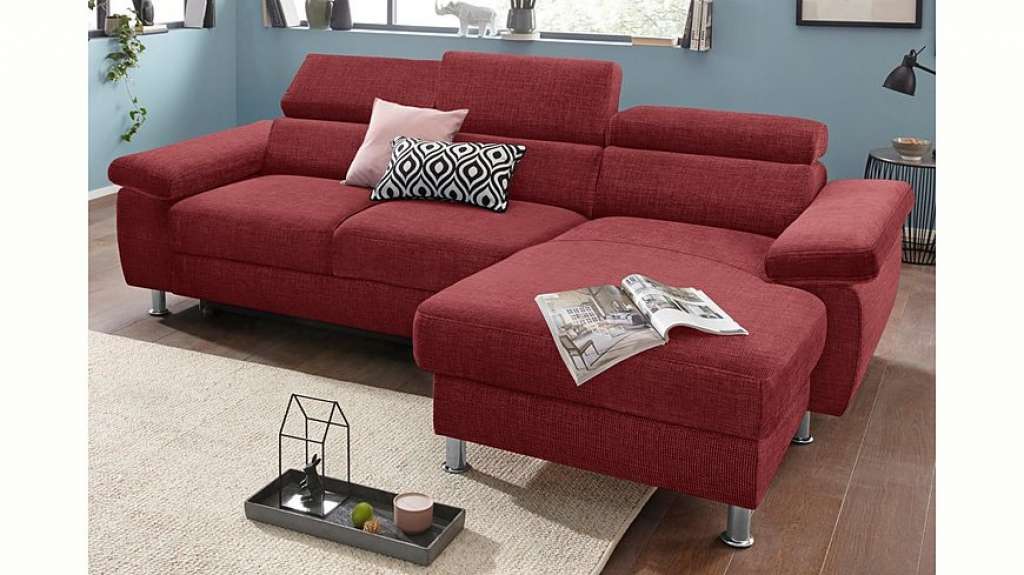 Nova Via Ecksofa, wahlweise mit Aqua Clean Stoff für leichte Reinigung mit Wasser und Bettfunktion