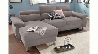 Nova Via Ecksofa, wahlweise mit Aqua Clean Stoff für leichte Reinigung mit Wasser und Bettfunktion