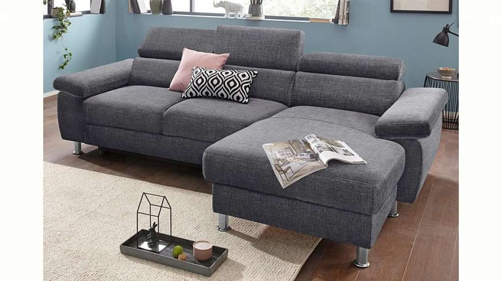 Nova Via Ecksofa, wahlweise mit Aqua Clean Stoff für leichte Reinigung mit Wasser und Bettfunktion