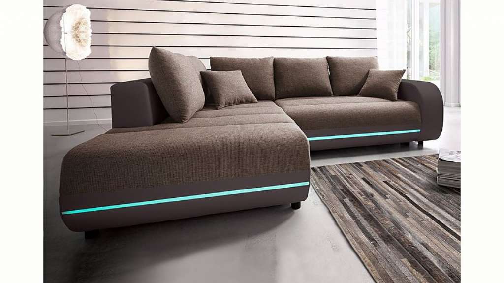 Nova Via Ecksofa, inklusive RGB-LED-Beleuchtung