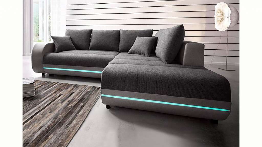 Nova Via Ecksofa, inklusive RGB-LED-Beleuchtung
